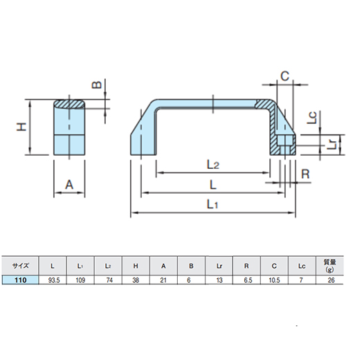93.5x38mm 取手(ポリアミド/橙)_画像02