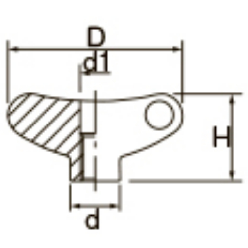 M8 雌ネジウイングノブ(S製/貫通)_画像03