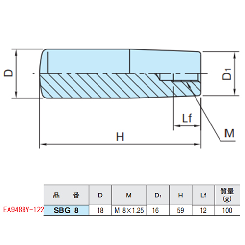 M8 雌ネジグリップS製_画像02