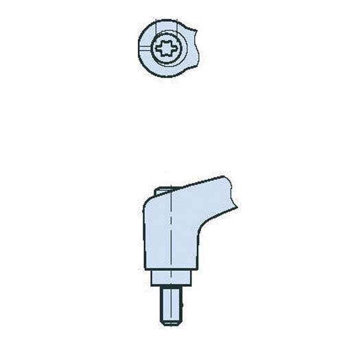 M4x15mm 雄ネジミニクランプレバー(赤)_画像02