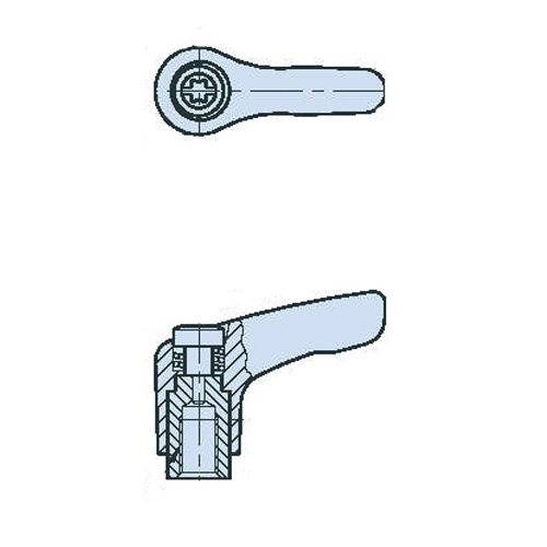 M3 雌ネジミニクランプレバー(銀)_画像02