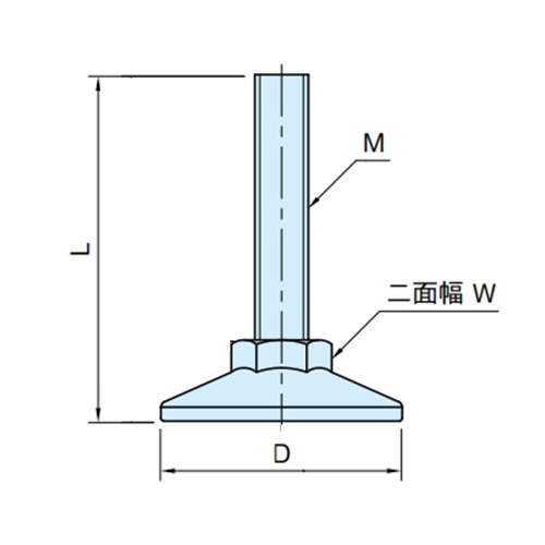φ40mm/M10x 30mm アジャスターベース_画像03