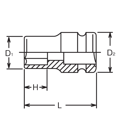3/4DRx32mmインパクトソケット 薄肉_画像04