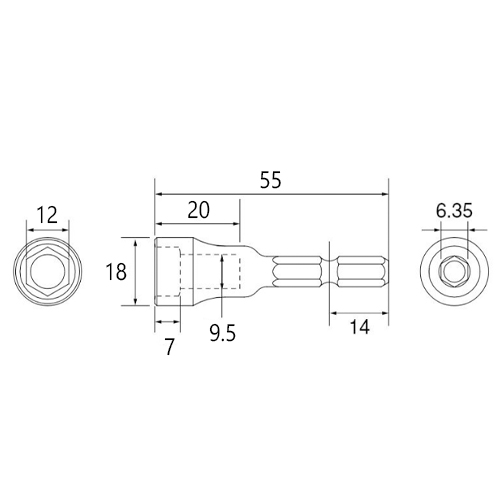 12mm 電ドルソケット ショート_画像04