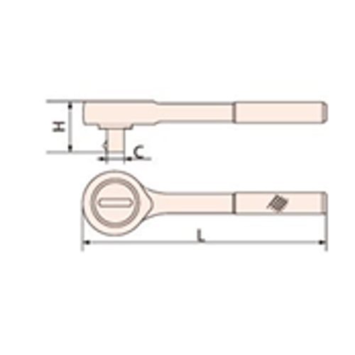 1/2DR/245mmラチェットハンドル ステンレス_画像04