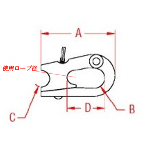51.3mmロープスナップ(ステンレス製)_画像03