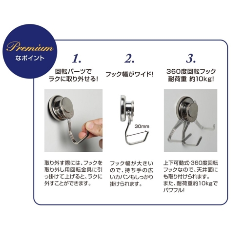 φ48mm/ 10.0kg マグネットフック_画像03