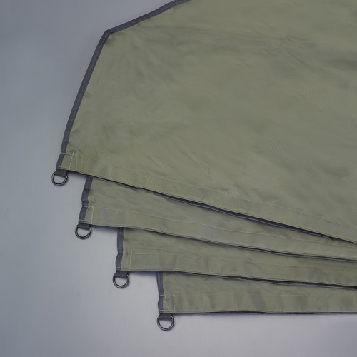 2.0x2.0m四脚テント OD色/張ロープ冠付_画像03