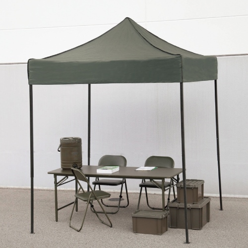 2.0x2.0m四脚テント OD色/張ロープ冠付_画像04