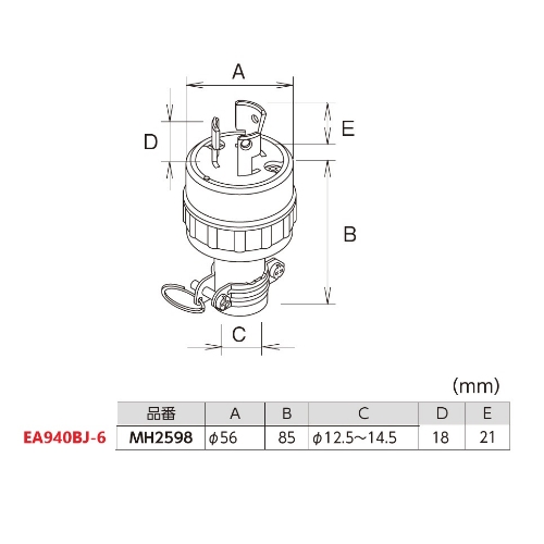 AC250V/20A 防水型プラグ 接地3P_画像03