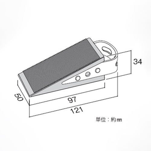 50x121x34mmドアストッパー 金具付_画像03