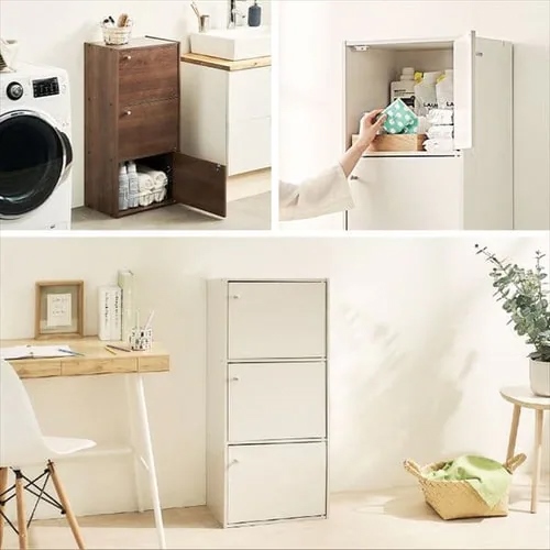 415x290x 880mm/ 3段 収納ラック ブラウン_画像04