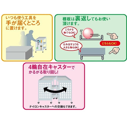 750x500x810mm/3段 ツールワゴン_画像02