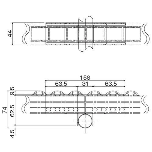 パイプラック用プラコンサポ-ト25mmロ-ラ-_画像04