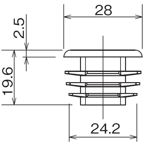 [パイプラック用]パイプキャップ 黒/プラ_画像03