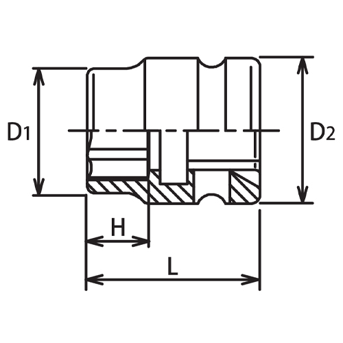 1/2DR/22mm インパクトショートソケット_画像04
