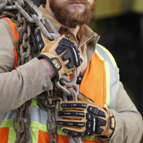 [Ｓ]手袋・メカニック(革/ブラウン/耐切創)_画像04