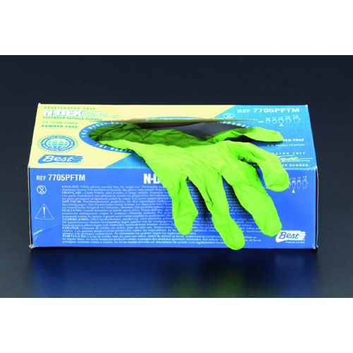 Ｓ手袋 ニトリル･パウダー無･滑り止付100枚_画像02