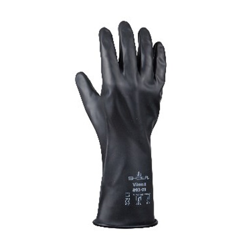 Ｍ/300mm手袋 耐塩素系溶剤/バイトンゴム製_画像02