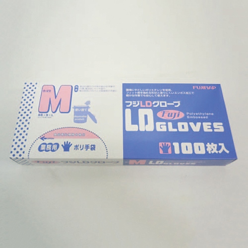 Ｌ手袋ポリエチレンエンポスホワイト100枚_画像02