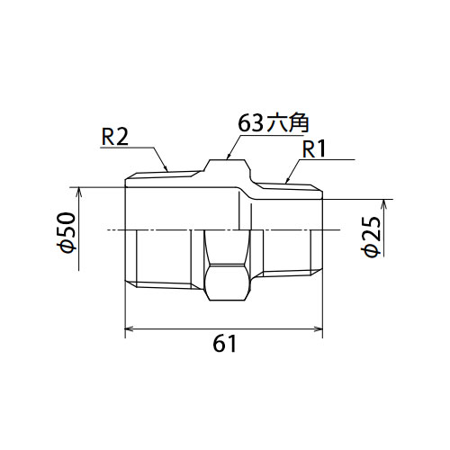 R2xR1異径ニップル(ステンレス製)_画像02