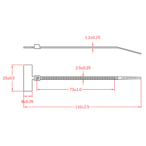 110x2.5mm/8x25mm マーカーバンド(100本)_画像04