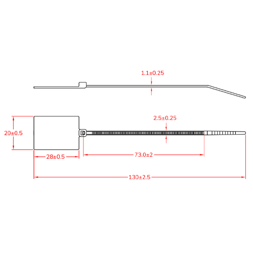 130x2.5mm/28x20mm マーカーバンド(100本)_画像04
