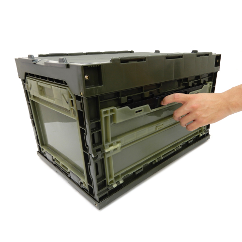 531x368x334mm50L折畳コンテナOD蓋･窓付5個_画像03