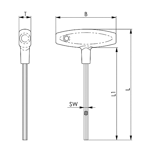 3/32x100mm [Hexagon]Ｔ型ドライバー_画像02