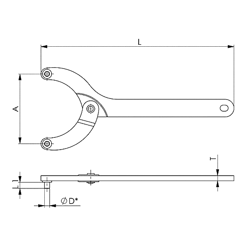 125-200mm/10mm ヒンジピンレンチ_画像02