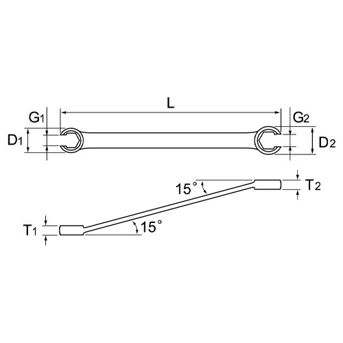 8x10mm/154mm フレアナットレンチ(15゜)_画像02
