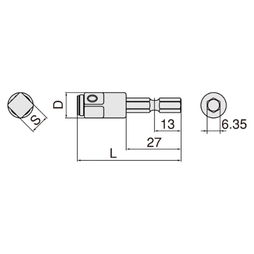 3/8DRx1/4HEX/54mm impactソケットアダプタ_画像02