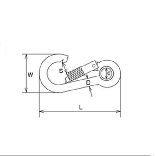 102x10mm スナップフック(スレンレス製)_画像04