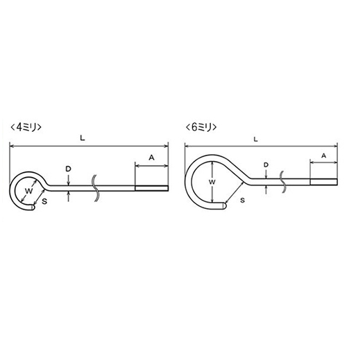 M6x1000mm ロングＳカン(ステンレス製)_画像04