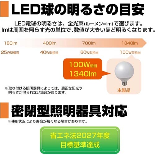 AC100V/100W/E26/電球/LED (電球色)_画像03