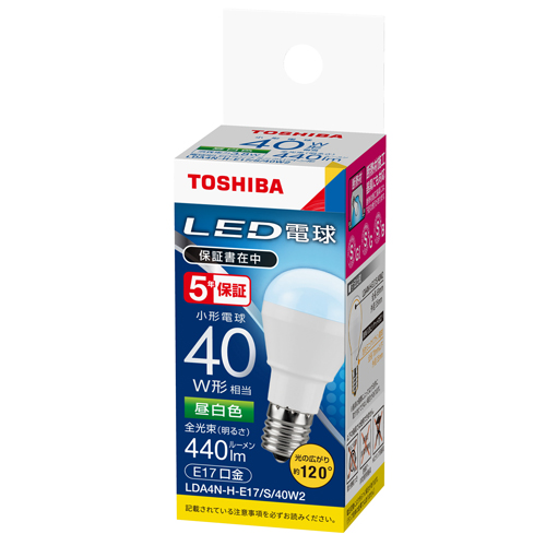 AC100V/3.8W/E17 電球/ＬＥＤ(昼白色)_画像02