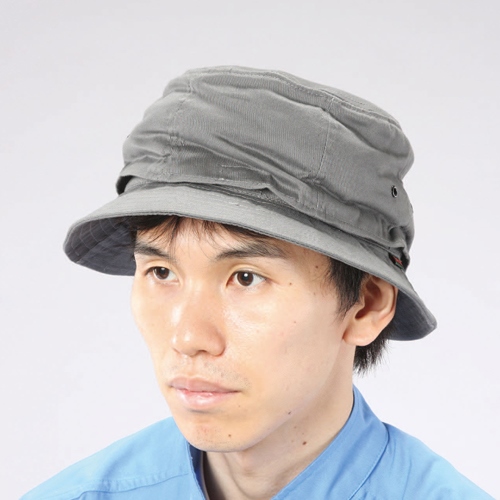 季節品)防虫ネット内蔵帽子(グレー)_画像02