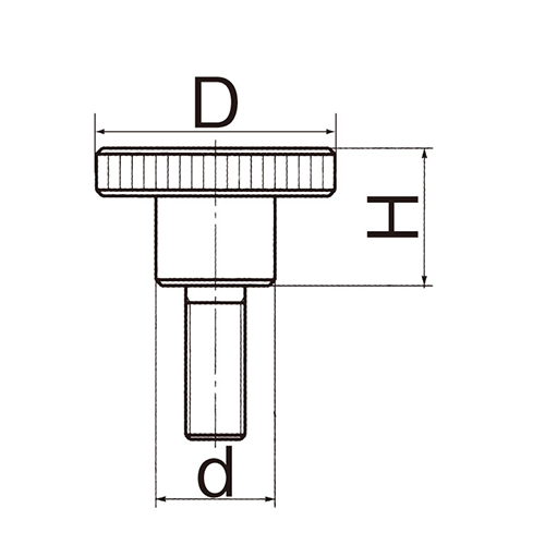 M10x30φ36mmローレットノブ(雄ねじ/SUS製)_画像02