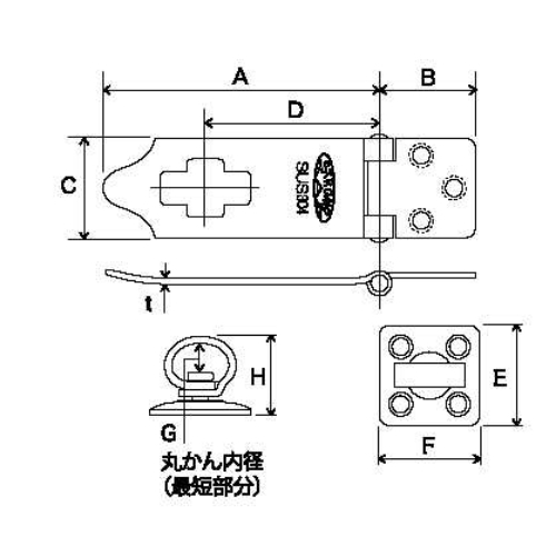 75mm 掛 金(スチール製･ツヤ消し黒)_画像04
