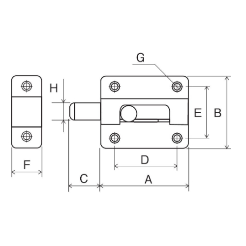 34.5x40.5mm 塗ラッチ(黒)_画像04