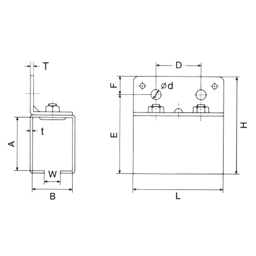 ４号レール用 取付金具(横継ぎ受け)_画像04
