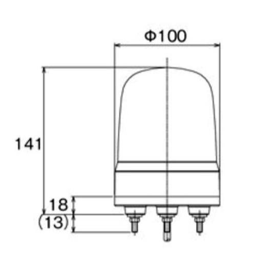 DC12～24V ＬＥＤ回転灯(赤色)_画像04