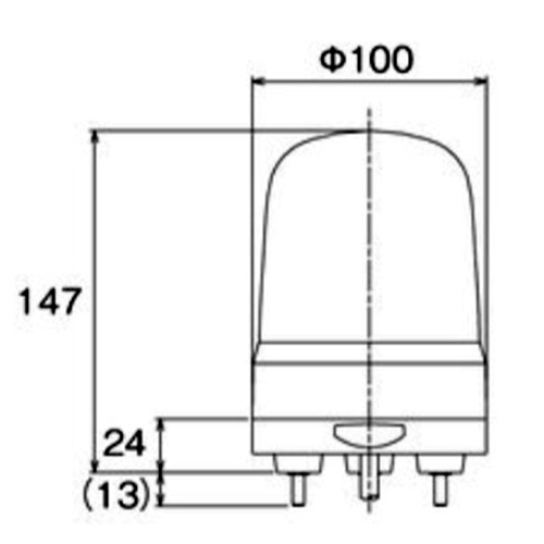 DC12～24V ＬＥＤ回転灯(ブザー付/赤色)_画像04