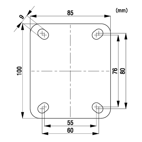 100mm キャスター(固定金具/静音快適型)_画像03