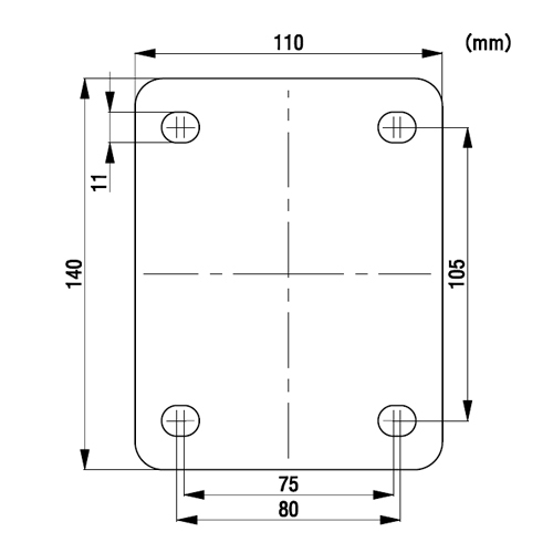 200mm キャスター(自在金具/静音快適型)_画像03