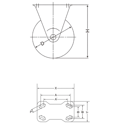 125mm キャスター(固定金具付・静電防止)_画像03
