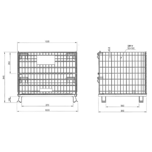 1030x 810x845mm/1000kg メッシュパレット_画像04