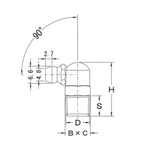 R 1/4in グリ-スニップル(JIS/90°/5個)_画像02