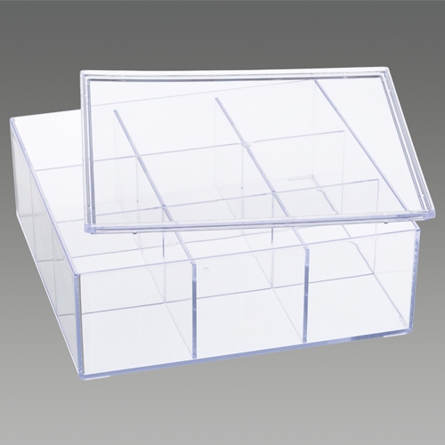 240x240x92mm小物ケース9セル蓋付スチロー_画像02