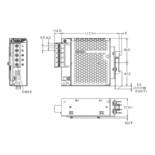 DC12V/50Wスイッチングパワ-サプライ(レ-ル_画像04